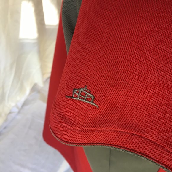 Stormtech Performance Men's XL Polo Short Sleeve Shirt Red Gray FLOW Logo - Picture 8 of 16